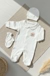 Tuğba Swan Baby Collar Romper Set - Royal Series - Pink Carousel