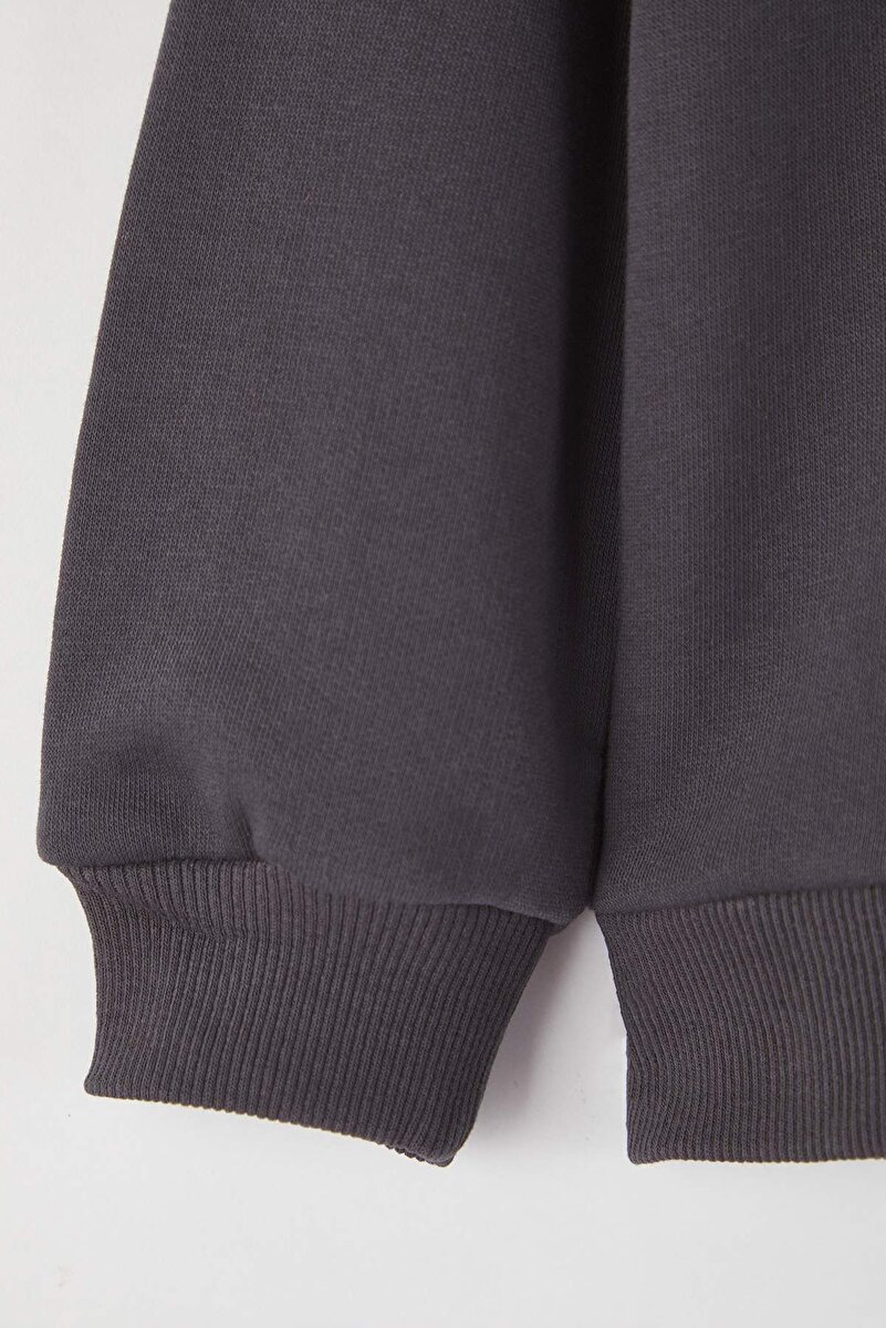 2_org_zoom-15.jpg Trendyolmilla Kids Anthracite Cotton Printed Oversize Knit Sweatshirt