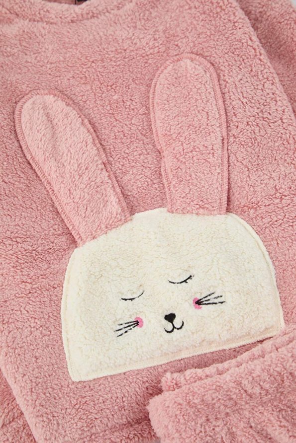 Trendyolmilla Kids Pink Mini Me Plush Knit Pajama Set