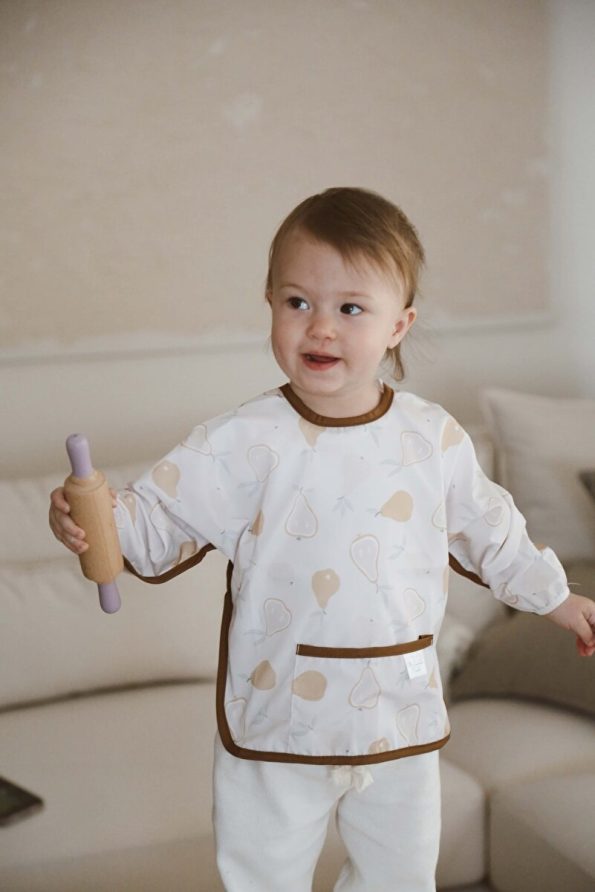 OhlalaKoala Pear Long Sleeve Waterproof Activity Bib (6-36 Months)