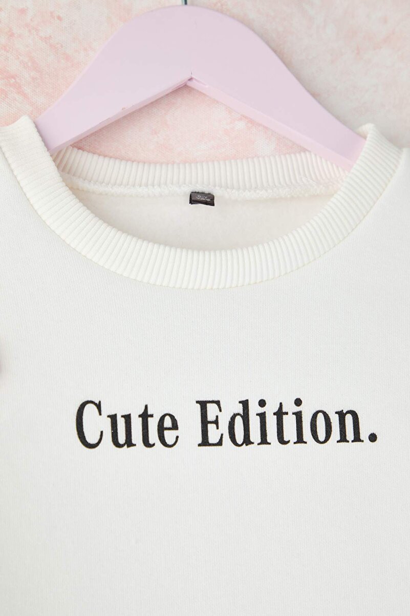 2_org_zoom-40.jpg Trendyolmilla Kids Ivory Bow-Accent Thick Fleece Girls' Knit Sweatshirt