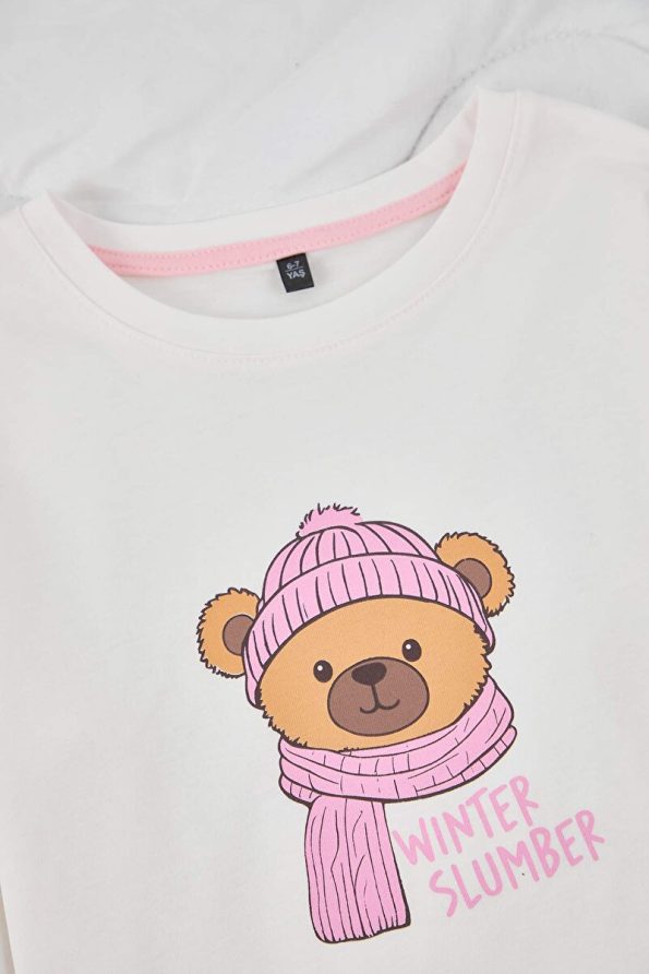 Trendyolmilla Kids Burgundy-Pink 4-Piece Checkered Pajama Set