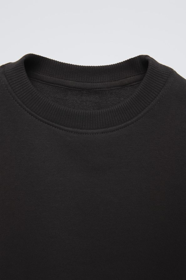Boys' Cotton Black Sweatshirt and Jogger Set - Comfortable Fit