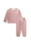 Printed Seasonal Pajama Set for Ages 1-7 in Soft Pink