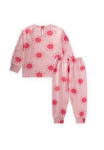 Patterned Pajama Set Sun Design for Ages 2-10