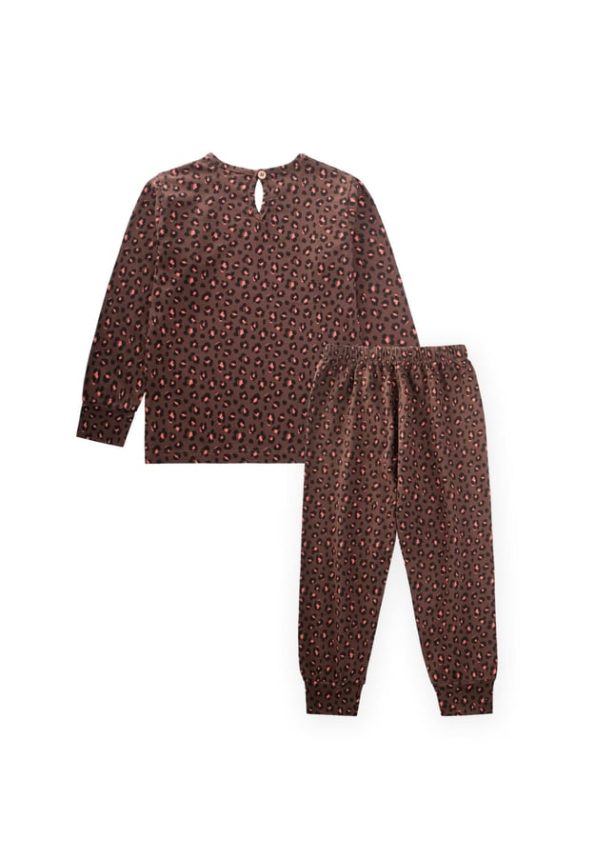 Brown Pajama Set for Ages 3-12