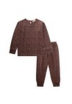 Brown Pajama Set for Ages 3-12