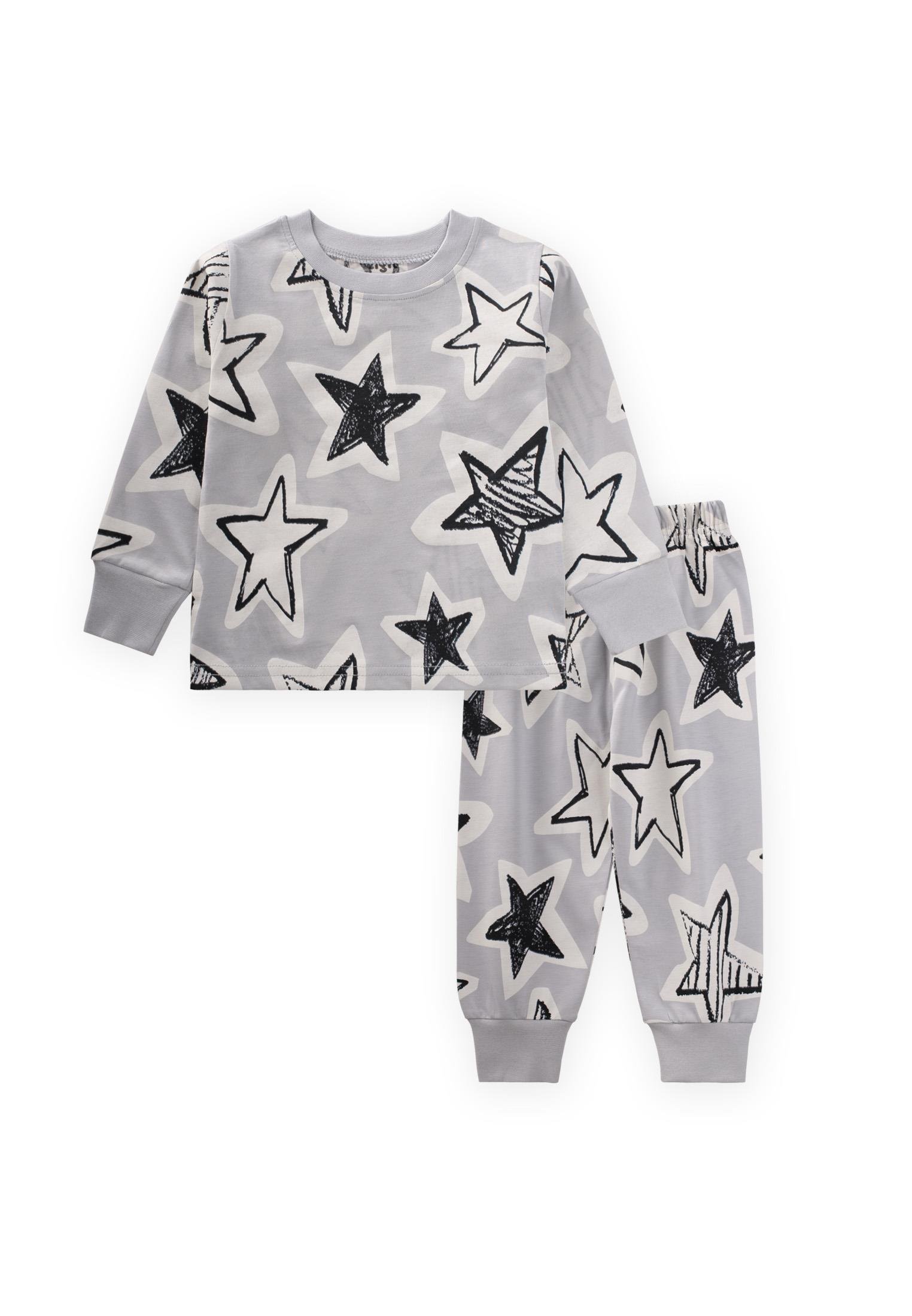 50346-5017pijama-takim-1-7-yas-tas-bee214.jpg Kids' Pajama Set 1-7 Years Stone