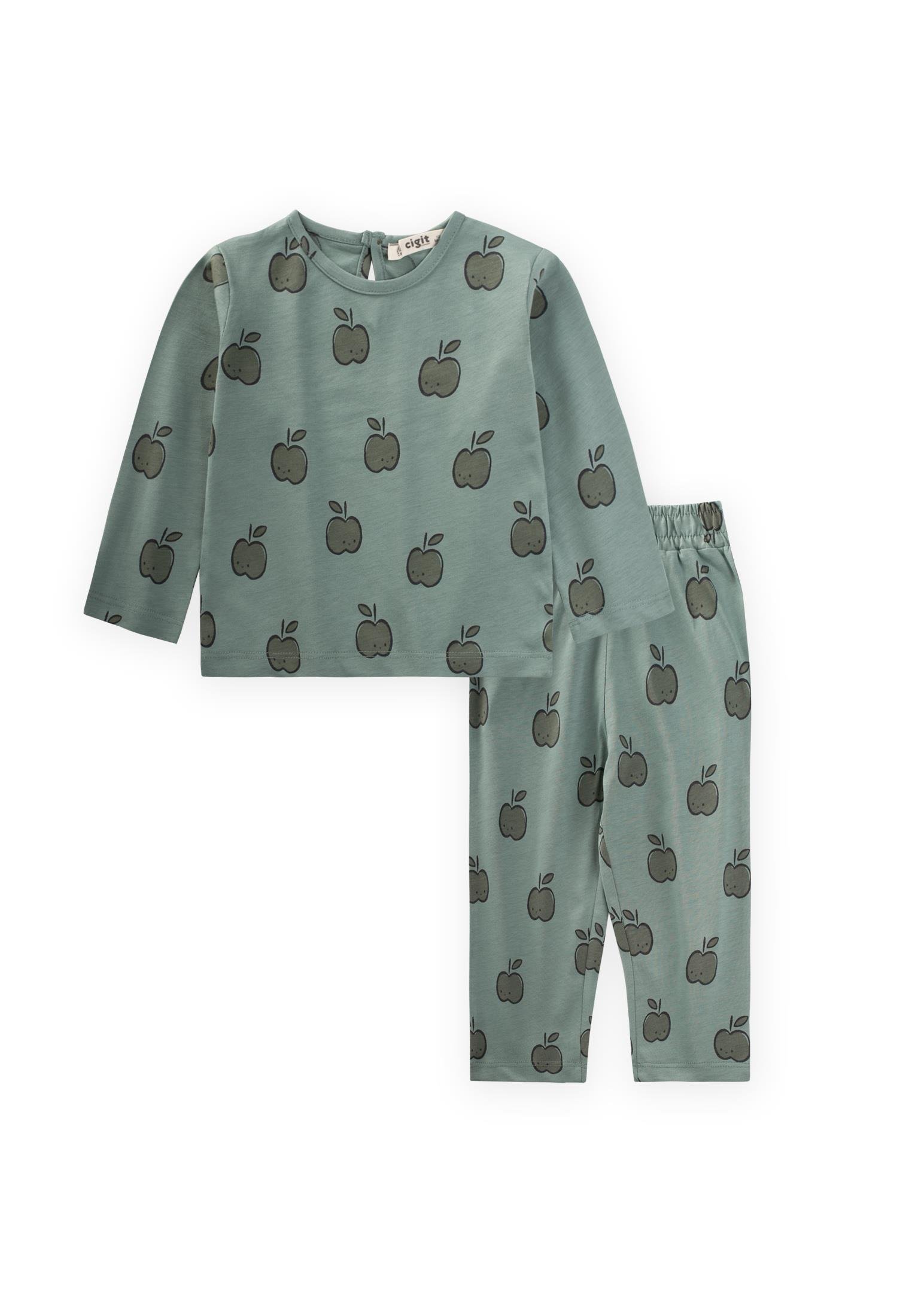 50347-5003pijama-takim-1-5-yas-cagla-y-0-aa77.jpg Pajama Set for Ages 1-5 in Sage Green