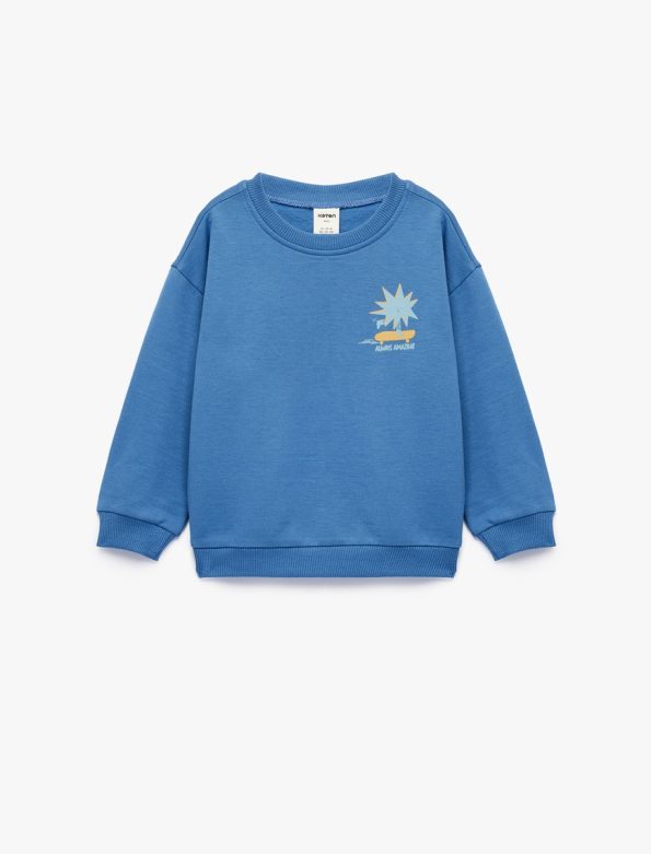 Baby Boy Printed Long Sleeve Cotton Sweatshirt
