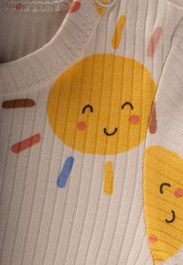 Sun Pattern Bodysuit for Ages 0-3