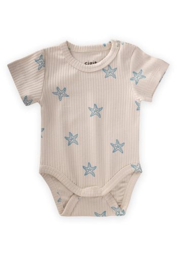 Starfish Pattern Bodysuit for Ages 0-3