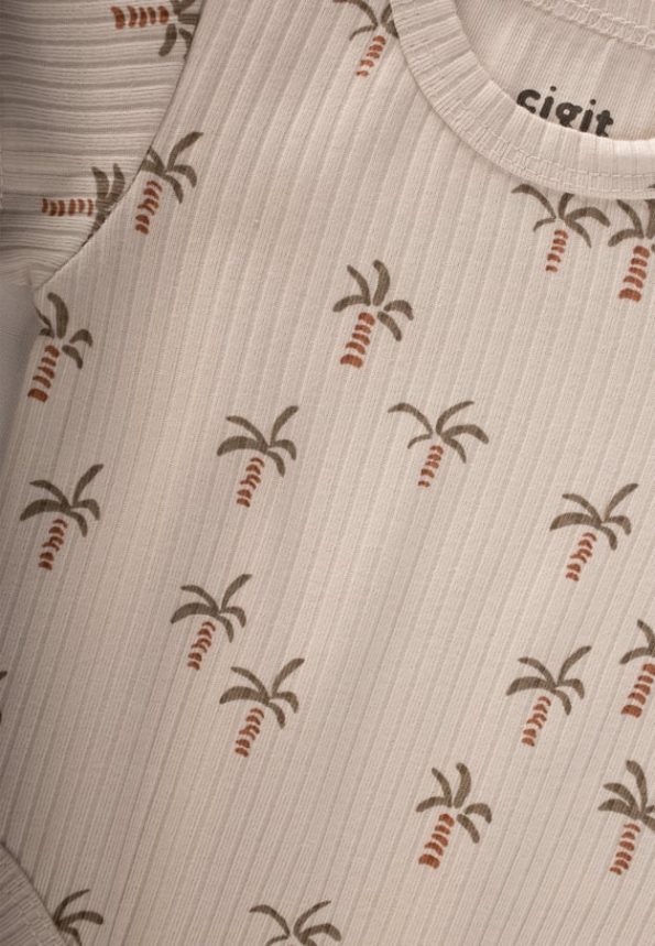 Baby Bodysuit 0-3 Years Palm Pattern