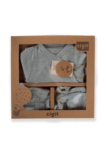 Organic Hospital Outfit for Babies 0-3 Months Mint Green