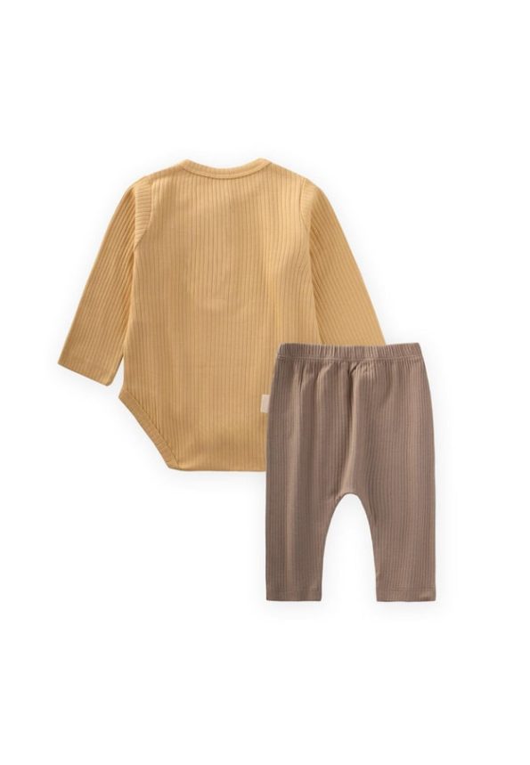 Striped Basic Baby Bodysuit Set 0-3 Years