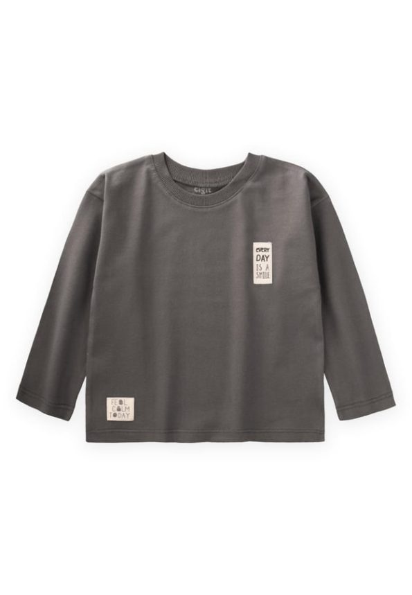 Label Detailed Seasonal T-Shirt 2-10 Years Olive Green