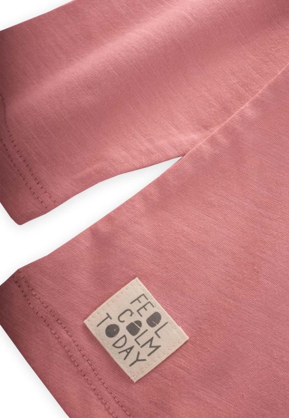 Seasonal T-Shirt with Label Details for Ages 2-10 in Light Pink