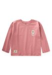 Seasonal T-Shirt with Label Details for Ages 2-10 in Light Pink
