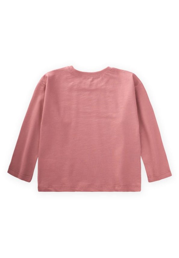 Seasonal T-Shirt with Label Details for Ages 2-10 in Light Pink