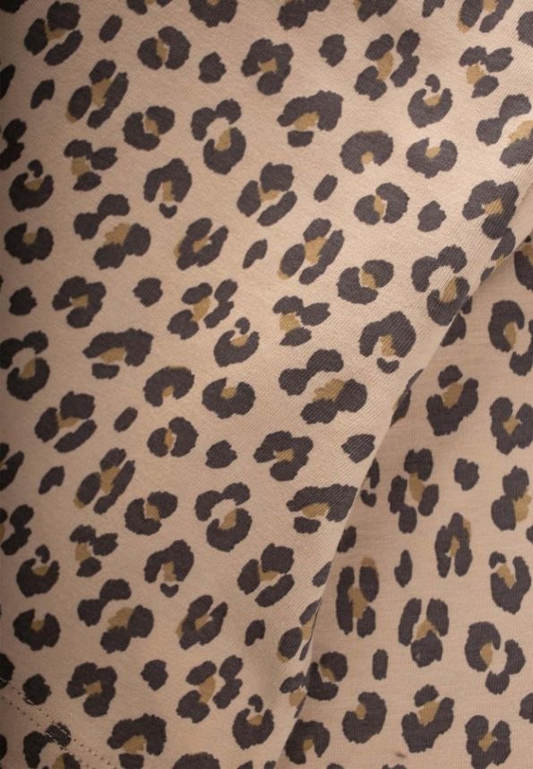 Patterned Long Sleeve T-Shirt Set for Ages 1-8 Beige