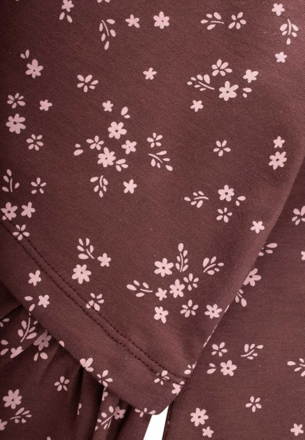 Patterned Long Sleeve T-Shirt Set for Ages 1-8 in Purple
