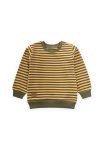 Striped Knit Sweatshirt 0-4 Years Mustard Green