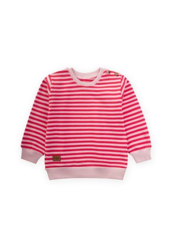 Striped Knit Sweatshirt 0-4 Years Powder Coral