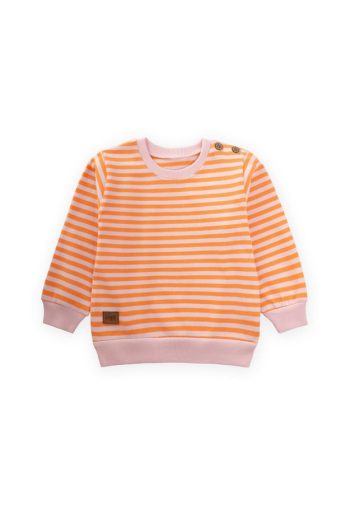 Striped Knit Sweatshirt 0-4 Years Peach Pink