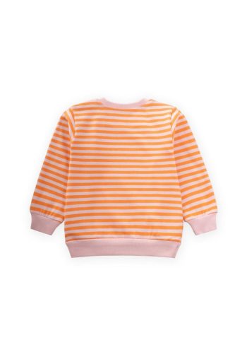 Striped Knit Sweatshirt 0-4 Years Peach Pink