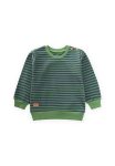 Striped Knit Sweatshirt for Ages 0-4 in Olive Navy