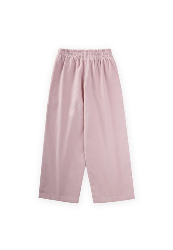 Velvet Trousers for Ages 4-12 in Powder Pink