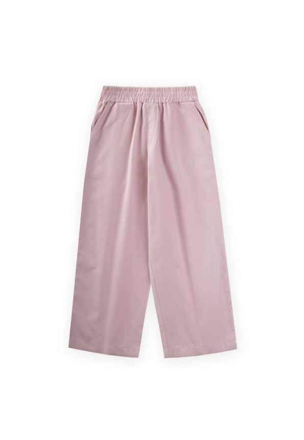 Velvet Trousers for Ages 4-12 in Powder Pink