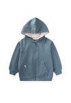 Hooded Zipper Cardigan for Ages 1-14 in Mint Green