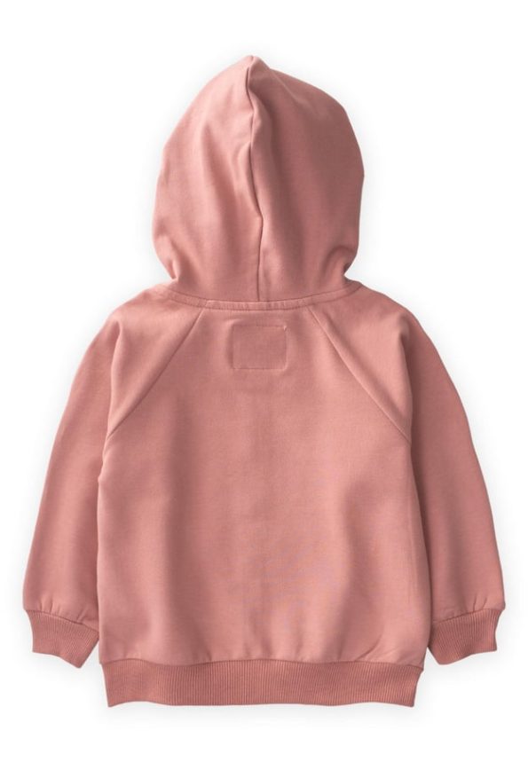 Hooded Zippered Cardigan for Ages 1-14 Dusty Rose