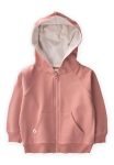 Hooded Zippered Cardigan for Ages 1-14 Dusty Rose