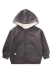 Hooded Zippered Cardigan for Ages 1-14 in Anthracite