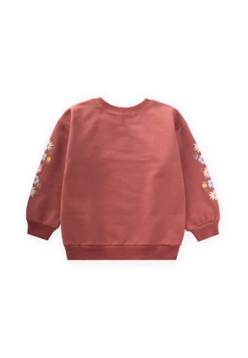 Embroidered Sweatshirt for Ages 2-12 in Dusty Pink