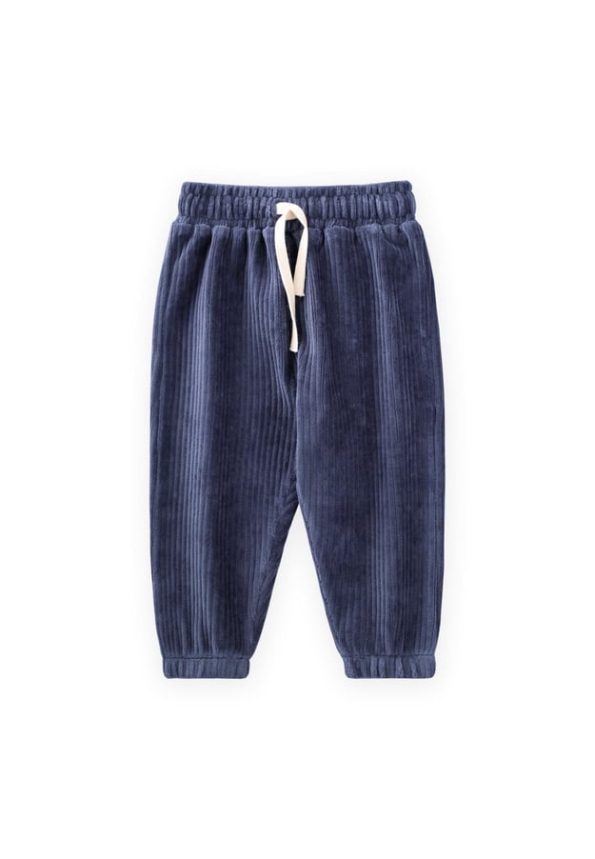 Corduroy Jogger Pants for Ages 1-10 in Navy Blue