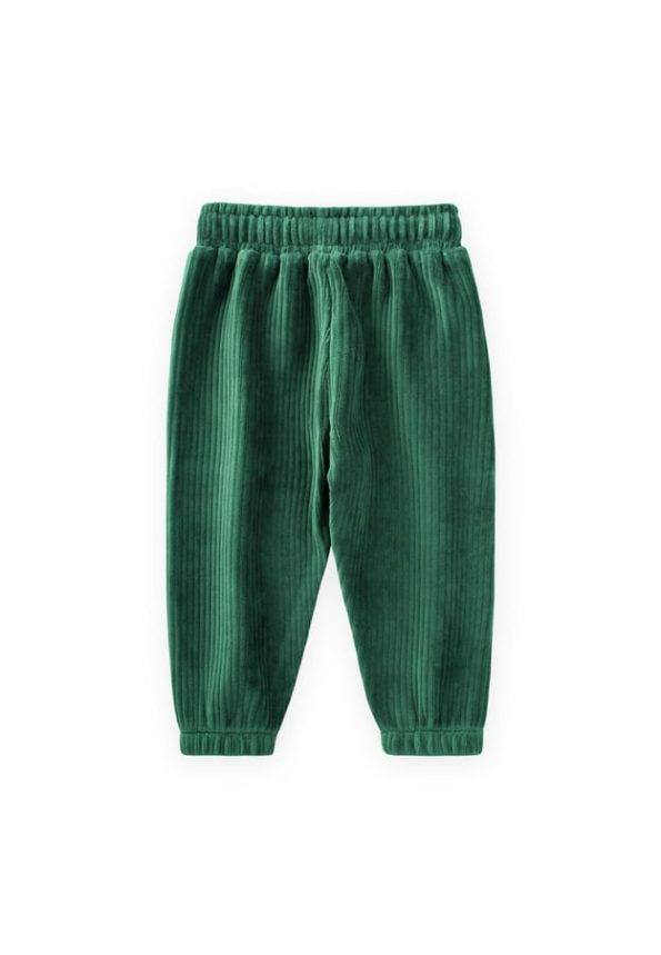 Corduroy Jogger Pants for Kids 1-10 Years Green