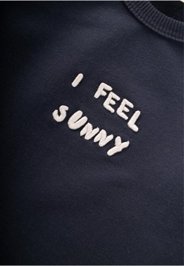 Embroidered Sweatshirt for Ages 1-7 in Anthracite