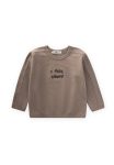 Embroidered Sweatshirt for Ages 1-7 in Taupe