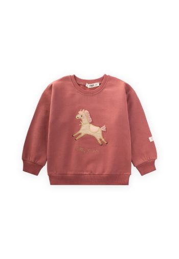Embroidered Sweatshirt for Ages 1-6 Dusty Rose