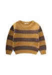 Striped Knit Sweater for Kids 2-8 Years Mustard Yellow
