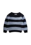 Striped Knit Sweater for Ages 2-8 Navy Blue
