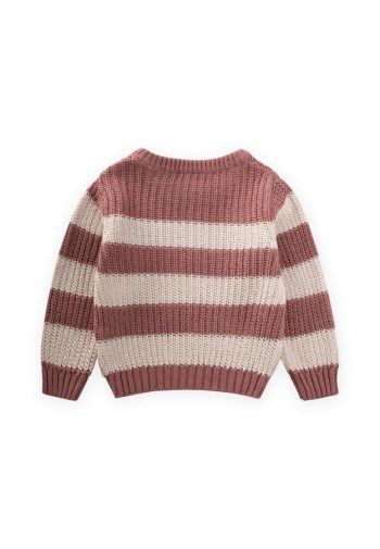 Striped Knit Sweater for Ages 2-8 Dusty Rose