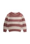 Striped Knit Sweater for Ages 2-8 Dusty Rose