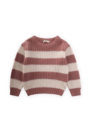 Striped Knit Sweater for Ages 2-8 Dusty Rose