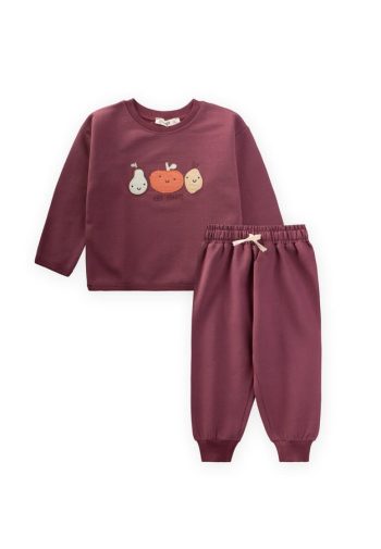 Purple Sweatshirt Set for Ages 1-5