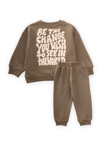 Kids' Sweatshirt Set 1-8 Years Olive Green