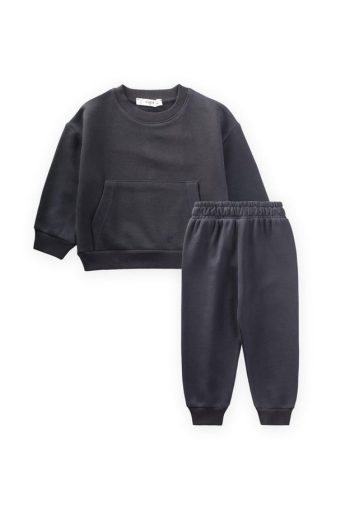 Kids' Anthracite Sweatshirt Set 1-8 Years